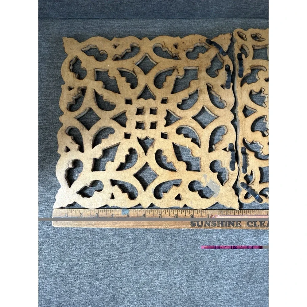 Pair Of Decorative Hanging Wall Art 12 X12 Hooks Are On‎ The Back Brown